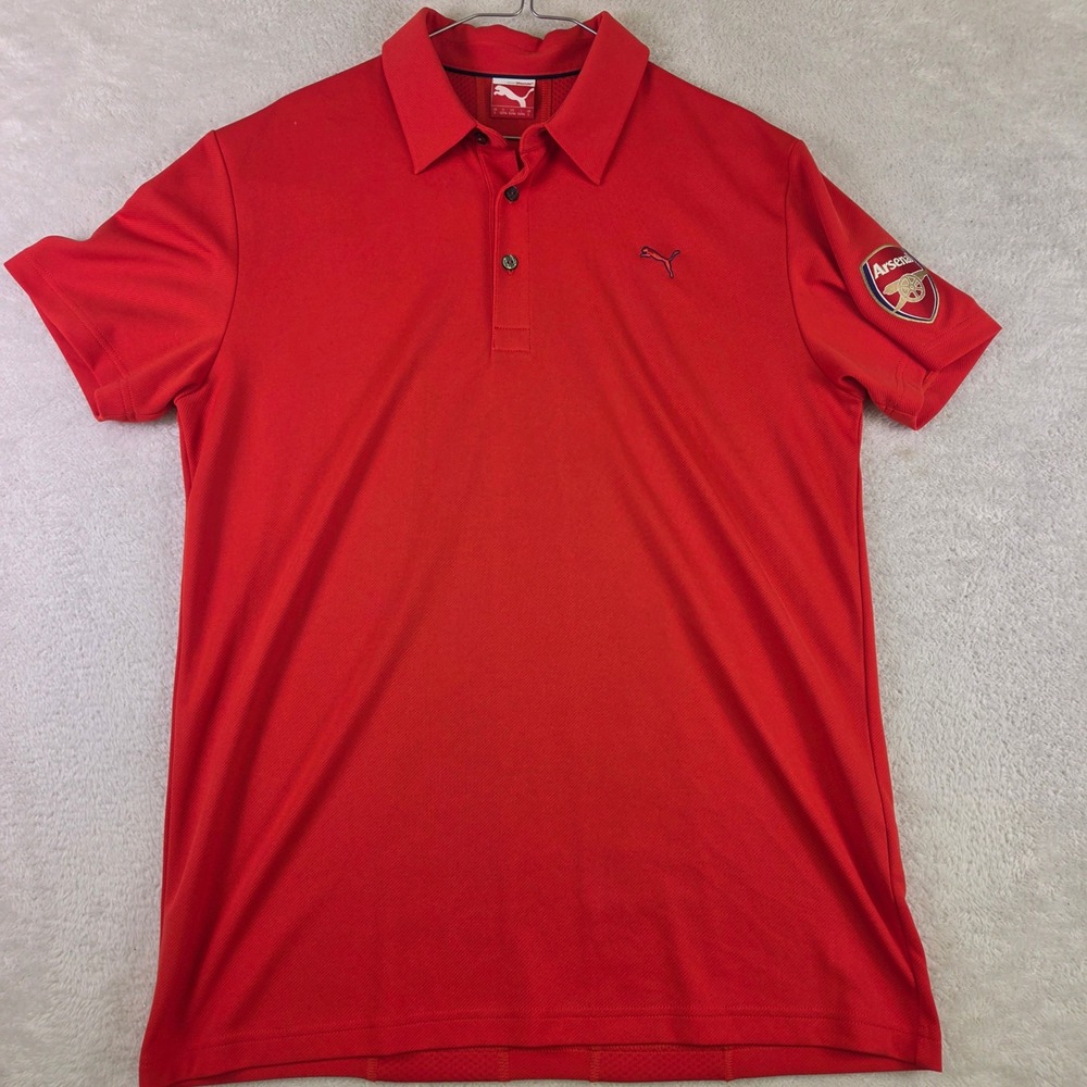 Puma Arsenal FC Mens Red Cool Cell Performance Polo Shirt 568991 Size L